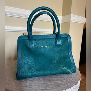 Vera Bradley Teal Crossbody Satchel Bag Purse